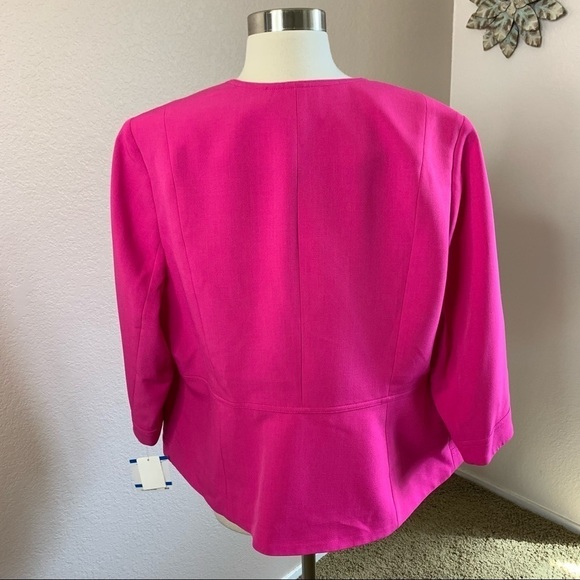 Kasper NWT Pink Open Front Blazer Size PXL - Picture 3 of 9